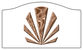 DASHELL-602-BZ-WT Bronze Sunburst White Background